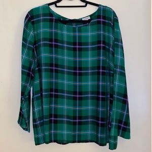 Splendid 3/4 Sleeve Button Back Blouse